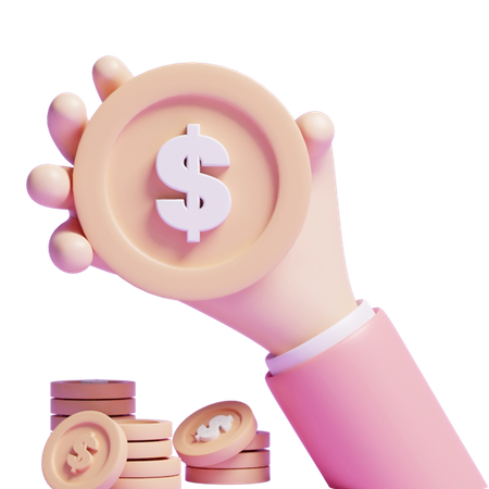 Dollar Coin  3D Icon