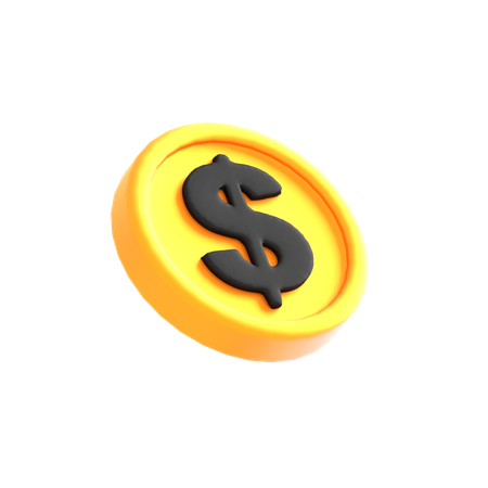 Dollar Coin  3D Icon
