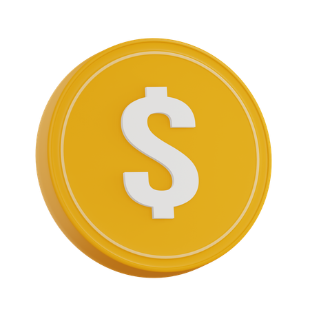 Dollar Coin  3D Icon