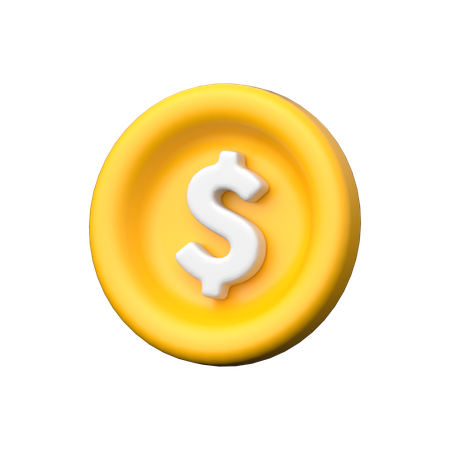 Dollar Coin  3D Icon