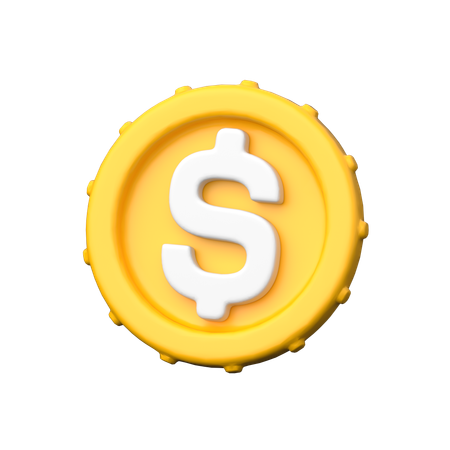 Dollar Coin  3D Icon