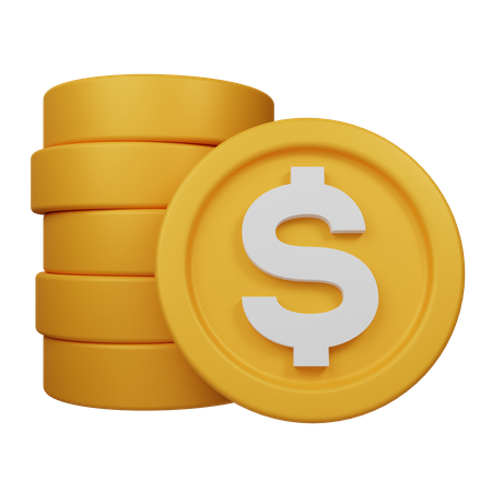 Dollar Coin  3D Icon