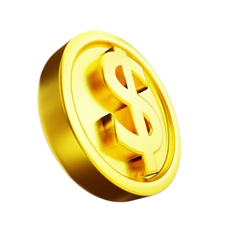 Dollar Coin  3D Illustration