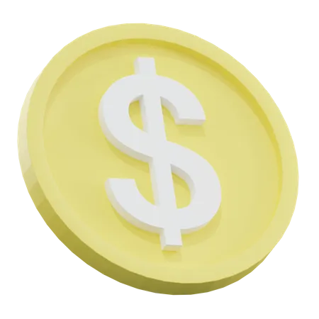 Dollar Coin  3D Illustration