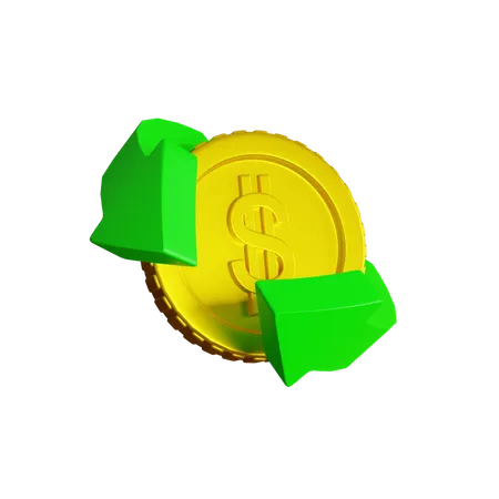 Dollar Coin  3D Illustration