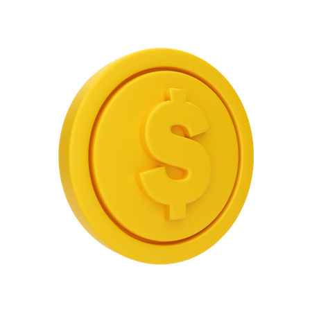 Dollar Coin  3D Illustration