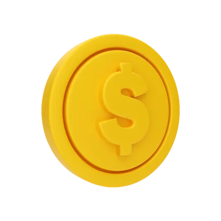 Dollar Coin  3D Illustration