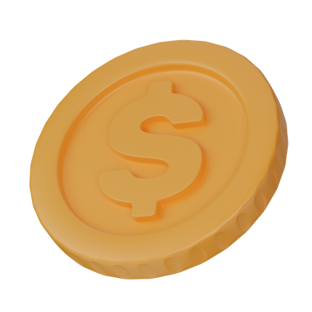 Dollar Coin  3D Illustration