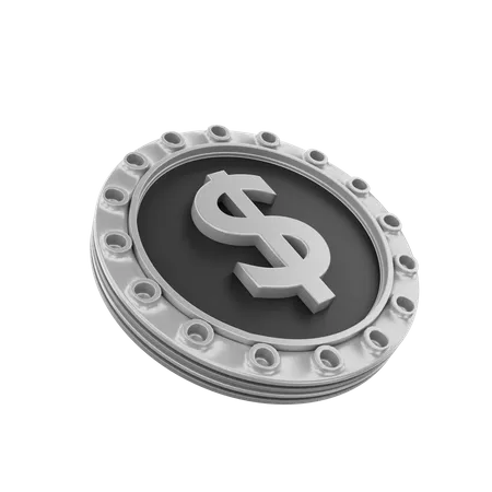 Dollar Coin  3D Illustration