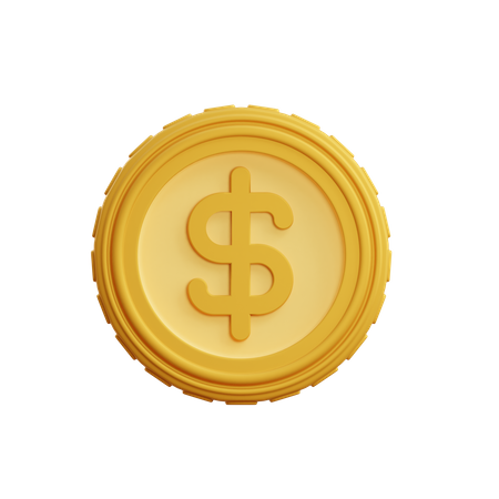 Dollar Coin  3D Illustration