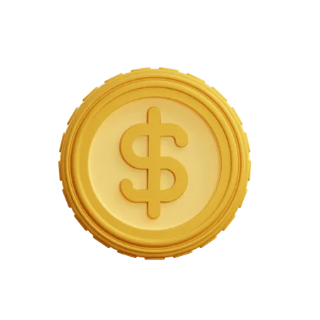 Dollar Coin  3D Illustration