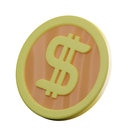 Dollar Coin  3D Illustration