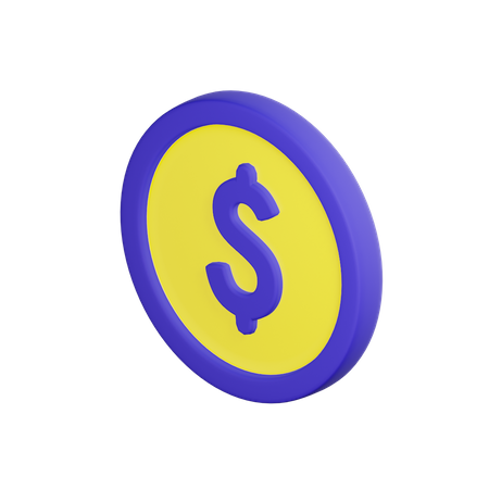 Dollar coin  3D Illustration