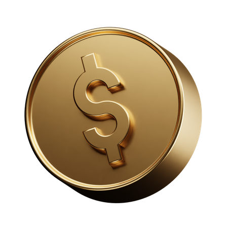 Dollar Coin  3D Illustration