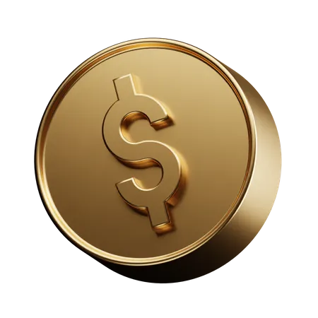 Dollar Coin  3D Illustration