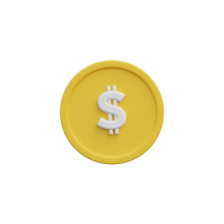 Dollar Coin  3D Illustration