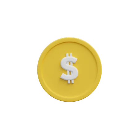 Dollar Coin  3D Illustration