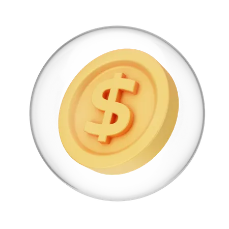 Dollar Coin  3D Illustration