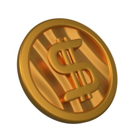 Dollar Coin  3D Illustration