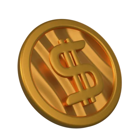 Dollar Coin  3D Illustration