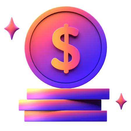 Dollar Coin  3D Illustration