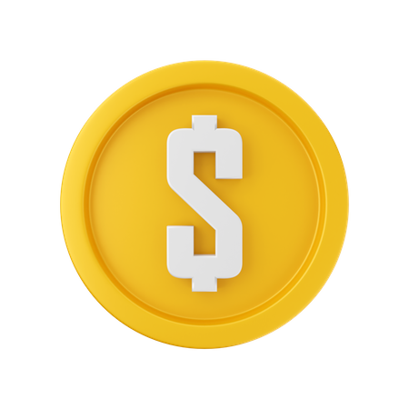 Dollar Coin  3D Illustration