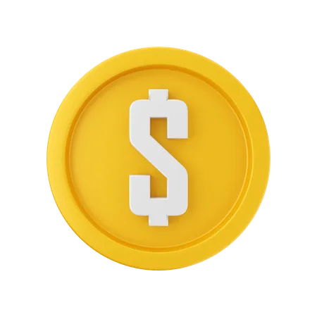 Dollar Coin  3D Illustration