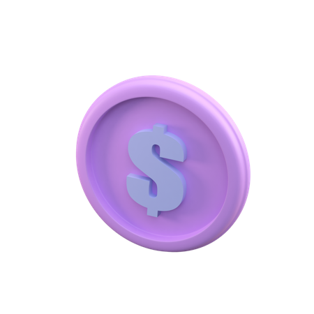 Dollar coin  3D Illustration