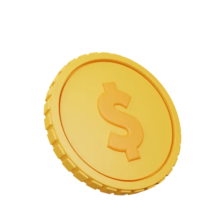 Dollar Coin  3D Illustration