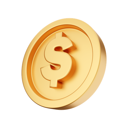 Dollar Coin  3D Illustration