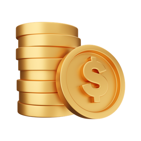 Dollar Coin  3D Illustration