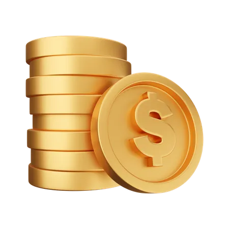 Dollar Coin  3D Illustration