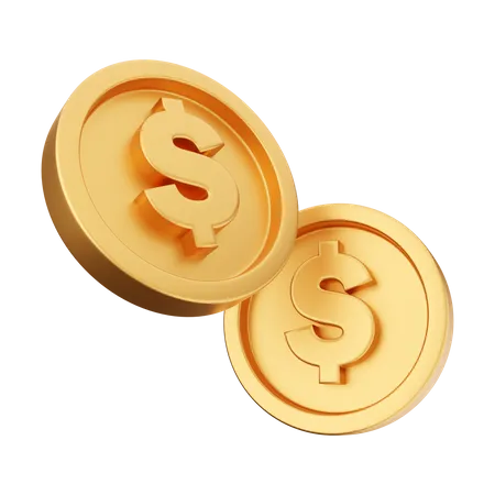 Dollar Coin  3D Illustration