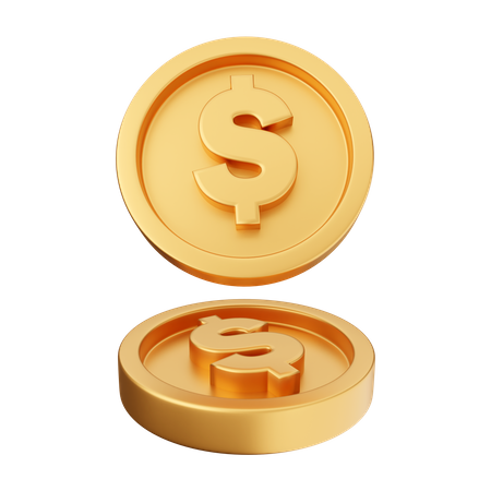 Dollar Coin  3D Illustration