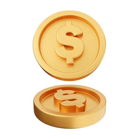 Dollar Coin  3D Illustration