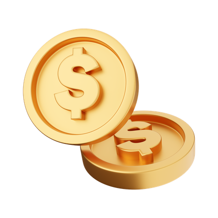 Dollar Coin  3D Illustration