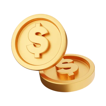 Dollar Coin  3D Illustration