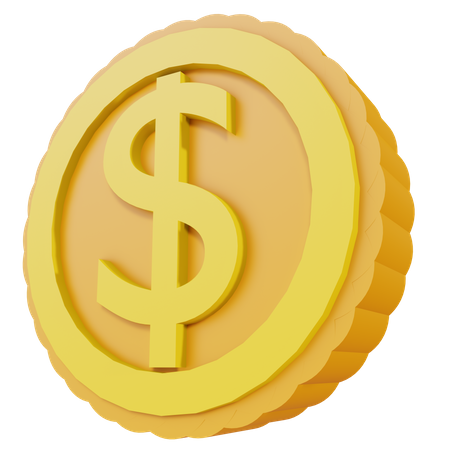 Dollar coin  3D Illustration