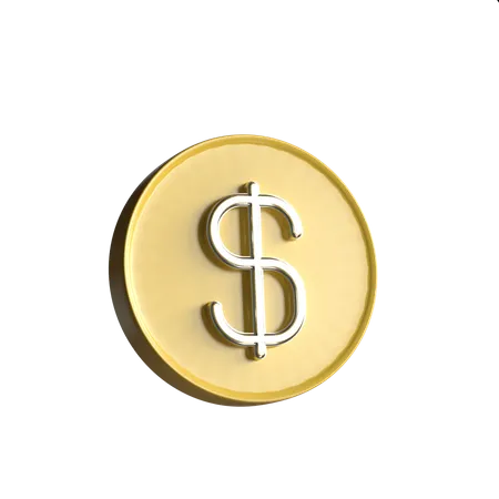 Dollar Coin  3D Illustration