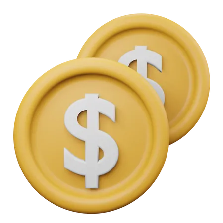 Dollar Coin  3D Illustration