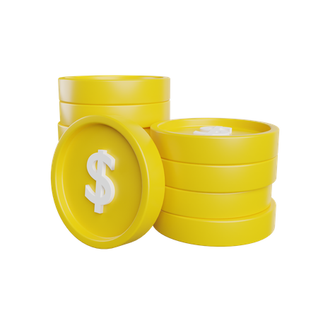 Dollar Coin  3D Illustration