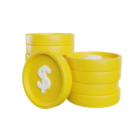 Dollar Coin  3D Illustration