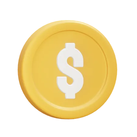 Dollar Coin  3D Illustration