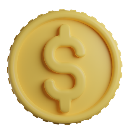 Dollar Coin  3D Illustration