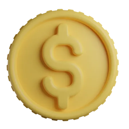 Dollar Coin  3D Illustration