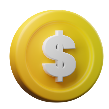 Dollar Coin  3D Illustration