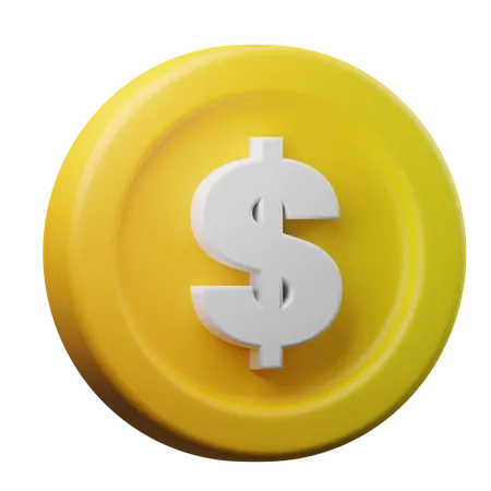 Dollar Coin  3D Illustration