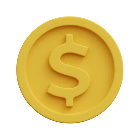 Dollar Coin  3D Illustration