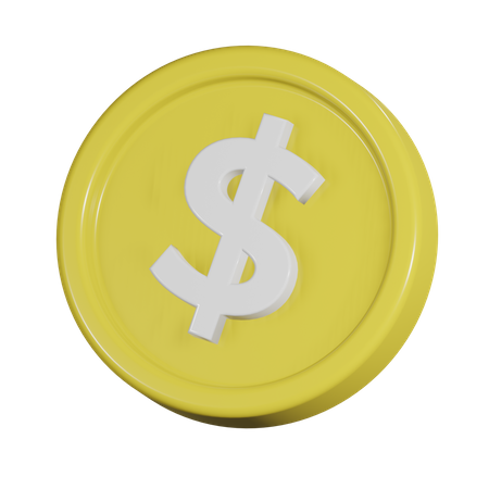 Dollar Coin  3D Illustration