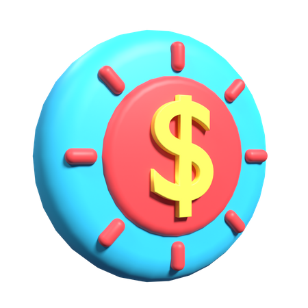 Dollar Coin  3D Illustration